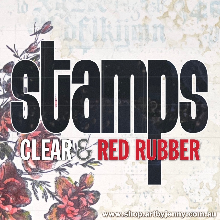 huge selection of cling, clear acrylic and red rubber stamps by Tim Holtz, Dylusions by Dyan Reaveley, Dina Wakley MEdia, Ranger, Stampers Anonymous, Sizzix Studio (Cat Kerr and Vic Hollins), and Pink Ink Designs.
