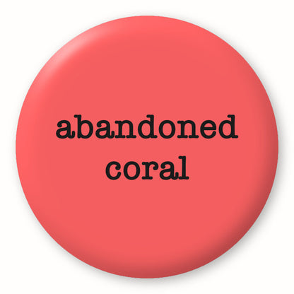 Abandoned Coral - Tim Holtz Distress by Ranger - Image of a round spot with the colour name in the centre. To coincide with your choice of colour when purchasing Distress Paint, Spray Stain, Oxide Spray, Ink Pad, Oxide Ink Pad, Reinker, Oxide Reinker, Embossing Glaze, or Archival Reinker from Art by Jenny Online Shop in Australia. Please note, while we have taken care to show a close representation, the colour may vary between screens or different mediums (inks, oxides, etc).