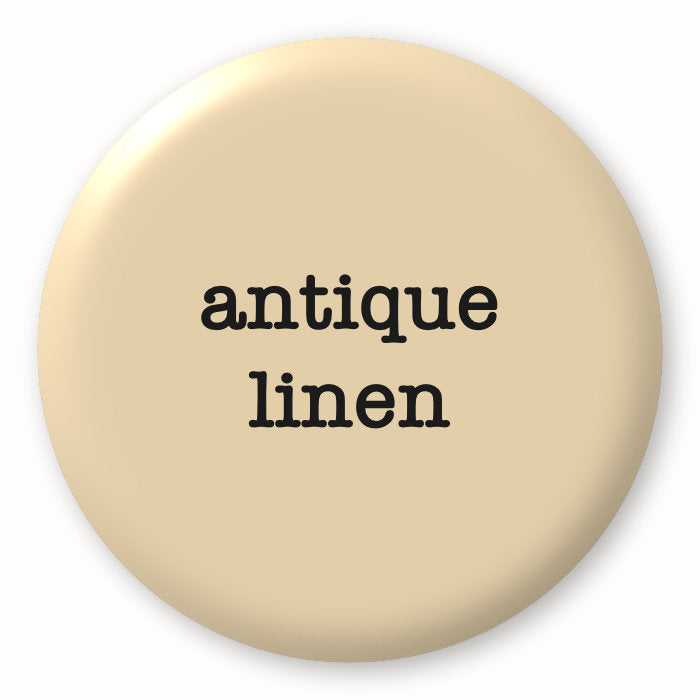 Antique Linen - Tim Holtz Distress by Ranger - Image of a round spot with the colour name in the centre. To coincide with your choice of colour when purchasing Distress Paint, Spray Stain, Oxide Spray, Ink Pad, Oxide Ink Pad, Reinker, Oxide Reinker, Embossing Glaze, or Archival Reinker from Art by Jenny Online Shop in Australia. Please note, while we have taken care to show a close representation, the colour may vary between screens or different mediums (inks, oxides, etc).