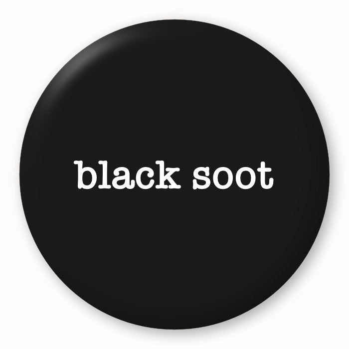 Black Soot - Tim Holtz Distress by Ranger - Image of a round spot with the colour name in the centre. To coincide with your choice of colour when purchasing Distress Paint, Spray Stain, Oxide Spray, Ink Pad, Oxide Ink Pad, Reinker, Oxide Reinker, Embossing Glaze, or Archival Reinker from Art by Jenny Online Shop in Australia. Please note, while we have taken care to show a close representation, the colour may vary between screens or different mediums (inks, oxides, etc).