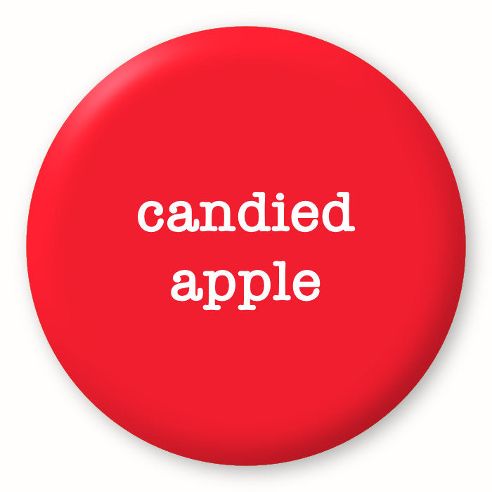 Candied Apple - Tim Holtz Distress by Ranger - Image of a round spot with the colour name in the centre. To coincide with your choice of colour when purchasing Distress Paint, Spray Stain, Oxide Spray, Ink Pad, Oxide Ink Pad, Reinker, Oxide Reinker, Embossing Glaze, or Archival Reinker from Art by Jenny Online Shop in Australia. Please note, while we have taken care to show a close representation, the colour may vary between screens or different mediums (inks, oxides, etc).