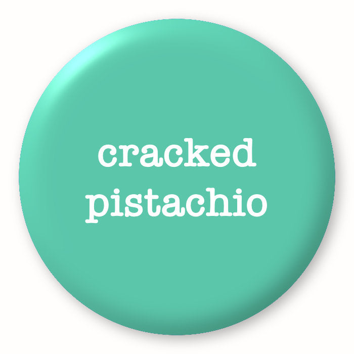 Cracked Pistachio - Tim Holtz Distress by Ranger - Image of a round spot with the colour name in the centre. To coincide with your choice of colour when purchasing Distress Paint, Spray Stain, Oxide Spray, Ink Pad, Oxide Ink Pad, Reinker, Oxide Reinker, Embossing Glaze, or Archival Reinker from Art by Jenny Online Shop in Australia. Please note, while we have taken care to show a close representation, the colour may vary between screens or different mediums (inks, oxides, etc).
