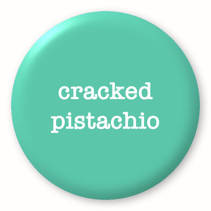 Cracked Pistachio - Tim Holtz Distress by Ranger - Image of a round spot with the colour name in the centre. To coincide with your choice of colour when purchasing Distress Paint, Spray Stain, Oxide Spray, Ink Pad, Oxide Ink Pad, Reinker, Oxide Reinker, Embossing Glaze, or Archival Reinker from Art by Jenny Online Shop in Australia. Please note, while we have taken care to show a close representation, the colour may vary between screens or different mediums (inks, oxides, etc).