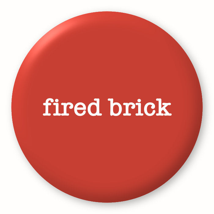 Fired Brick (red) - Tim Holtz Distress by Ranger - Image of a round spot with the colour name in the centre. To coincide with your choice of colour when purchasing Distress Paint, Spray Stain, Oxide Spray, Ink Pad, Oxide Ink Pad, Reinker, Oxide Reinker, Embossing Glaze, or Archival Reinker from Art by Jenny Online Shop in Australia. Please note, while we have taken care to show a close representation, the colour may vary between screens or different mediums (inks, oxides, etc).
