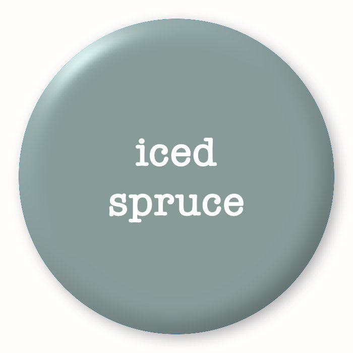 Iced Spruce - Tim Holtz Distress by Ranger - Image of a round spot with the colour name in the centre. To coincide with your choice of colour when purchasing Distress Paint, Spray Stain, Oxide Spray, Ink Pad, Oxide Ink Pad, Reinker, Oxide Reinker, Embossing Glaze, or Archival Reinker from Art by Jenny Online Shop in Australia. Please note, while we have taken care to show a close representation, the colour may vary between screens or different mediums (inks, oxides, etc).