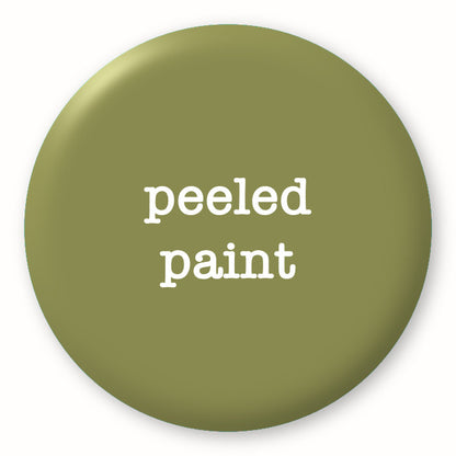 Peeled Paint, green - Tim Holtz Distress by Ranger - Image of a round spot with the colour name in the centre. To coincide with your choice of colour when purchasing Distress Paint, Spray Stain, Oxide Spray, Ink Pad, Oxide Ink Pad, Reinker, Oxide Reinker, Embossing Glaze, or Archival Reinker from Art by Jenny Online Shop in Australia. Please note, while we have taken care to show a close representation, the colour may vary between screens or different mediums (inks, oxides, etc).