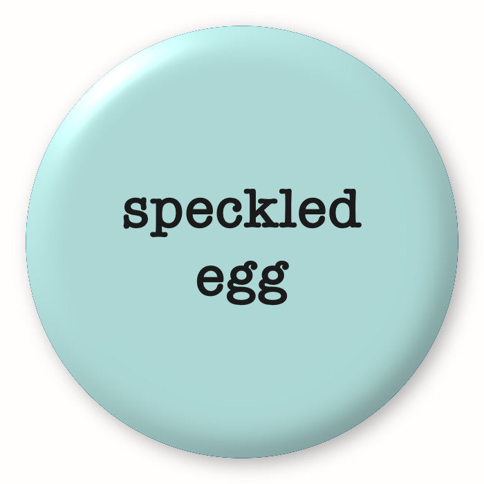 Speckled Egg, pale blue - Tim Holtz Distress by Ranger - Image of a round spot with the colour name in the centre. To coincide with your choice of colour when purchasing Distress Paint, Spray Stain, Oxide Spray, Ink Pad, Oxide Ink Pad, Reinker, Oxide Reinker, Embossing Glaze, or Archival Reinker from Art by Jenny Online Shop in Australia. Please note, while we have taken care to show a close representation, the colour may vary between screens or different mediums (inks, oxides, etc).