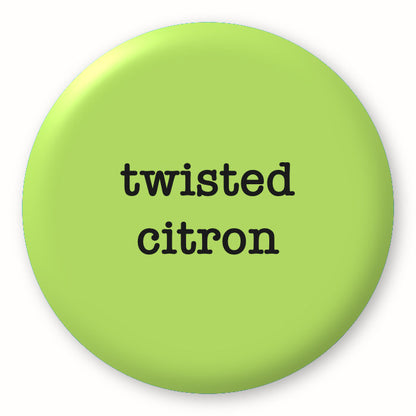 Twisted Citron - Tim Holtz Distress by Ranger - Image of a round spot with the colour name in the centre. To coincide with your choice of colour when purchasing Distress Paint, Spray Stain, Oxide Spray, Ink Pad, Oxide Ink Pad, Reinker, Oxide Reinker, Embossing Glaze, or Archival Reinker from Art by Jenny Online Shop in Australia. Please note, while we have taken care to show a close representation, the colour may vary between screens or different mediums (inks, oxides, etc).