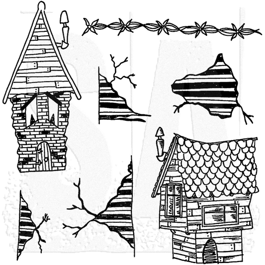 Dylusions by Dyan Reaveley - Cling Stamps - This Old House - PreOrder Soon!