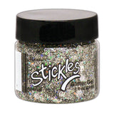 Asteroid (silver)  - Stickles Glitter Gel ... by Ranger - a thick tacky gel matte medium with an abundance of glittery goodness (glitters, speckles, sequins floating in clear and tinted gel mediums), available in 13 beautiful colours. Stickles Gel is a 1 fl oz (29ml) wide opening jar.