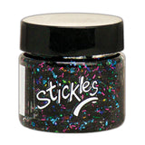 Dark Matter (black with colourful speckles)  - Stickles Glitter Gel ... by Ranger - a thick tacky gel matte medium with an abundance of glittery goodness (glitters, speckles, sequins floating in clear and tinted gel mediums), available in 13 beautiful colours. Stickles Gel is a 1 fl oz (29ml) wide opening jar.