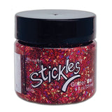 Mars (red)  - Stickles Glitter Gel ... by Ranger - a thick tacky gel matte medium with an abundance of glittery goodness (glitters, speckles, sequins floating in clear and tinted gel mediums), available in 13 beautiful colours. Stickles Gel is a 1 fl oz (29ml) wide opening jar.
