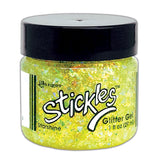 Starshine (yellow) - Stickles Glitter Gel ... by Ranger - a thick tacky gel matte medium with an abundance of glittery goodness (glitters, speckles, sequins floating in clear and tinted gel mediums), available in 13 beautiful colours. Stickles Gel is a 1 fl oz (29ml) wide opening jar.