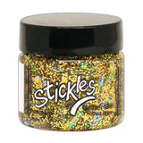 Supernova (vintage gold)  - Stickles Glitter Gel ... by Ranger - a thick tacky gel matte medium with an abundance of glittery goodness (glitters, speckles, sequins floating in clear and tinted gel mediums), available in 13 beautiful colours. Stickles Gel is a 1 fl oz (29ml) wide opening jar.