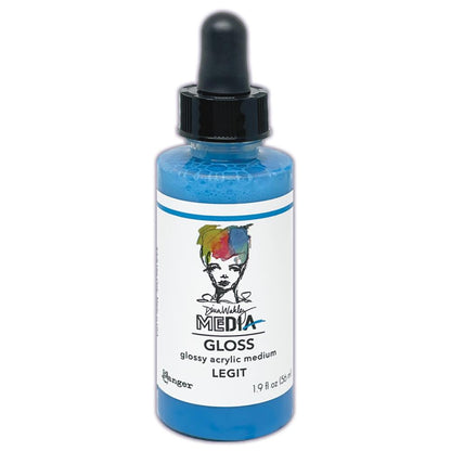 Legit Blue - New Neon Gloss Acrylic Paint - Choose any 1 (one) colour ... by Dina Wakley MEdia and Ranger Ink. Each bottle holds 1.9 fl oz (56ml) of colourful acrylic paint with the viscosity of thick ink. These beautiful sprays are an opaque (gives good coverage) acrylic spray that dries to a smooth glossy finish. Spray onto all your creations - mixed media, art Journals, through stencils, over masks, onto Chipboard Shapes, artboards and other porous surfaces.