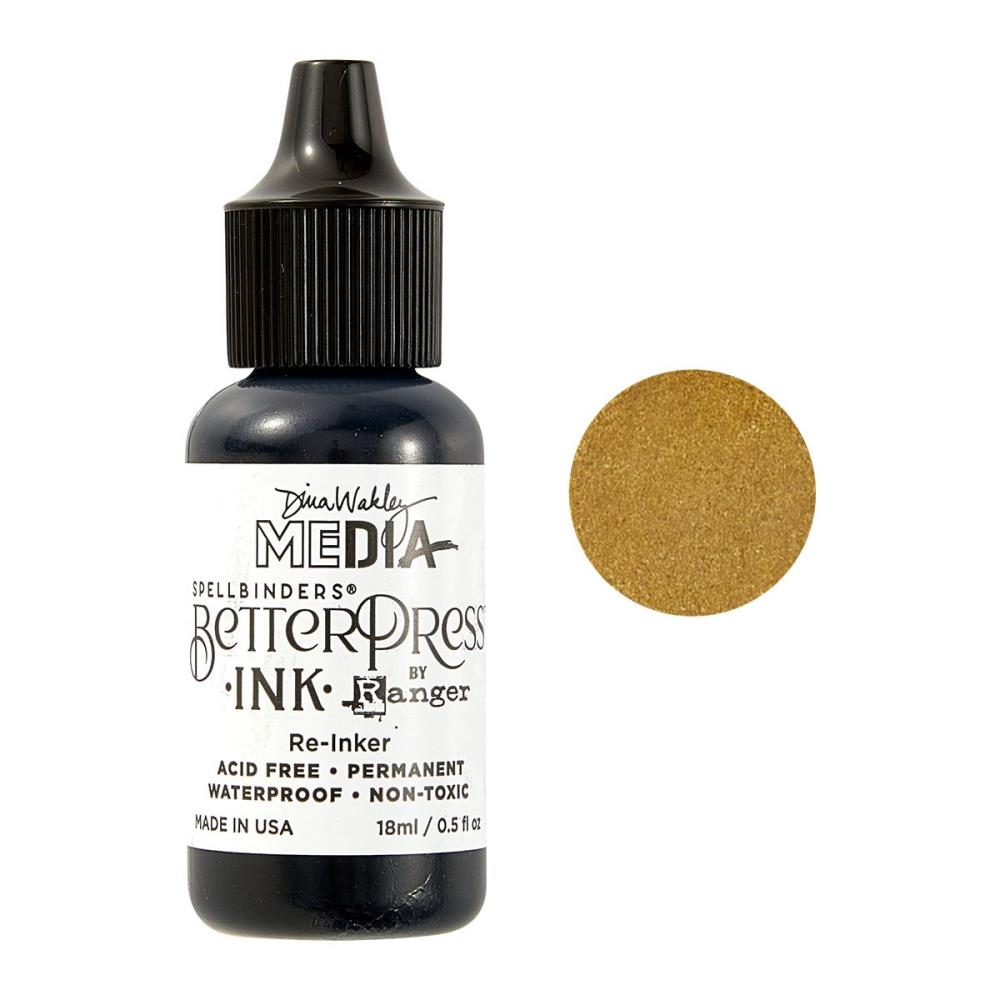 Dina Wakley MEdia - BetterPress Ink Reinker - 18ml Bottle - Any 1 Colour - NEW!