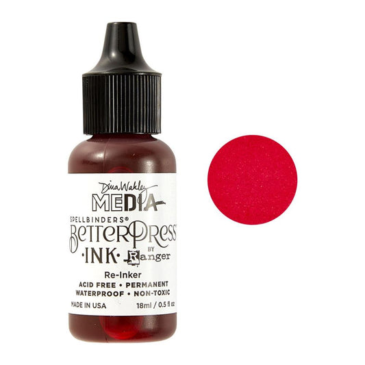 Dina Wakley MEdia - BetterPress Ink Reinker - 18ml Bottle - Any 1 Colour - NEW!