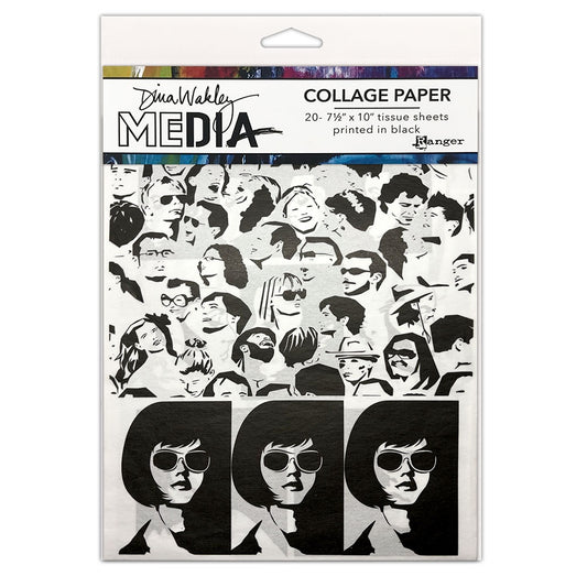 Dina Wakley Media - Collage Tissue Paper - Bold - 20 Sheets - NEW!