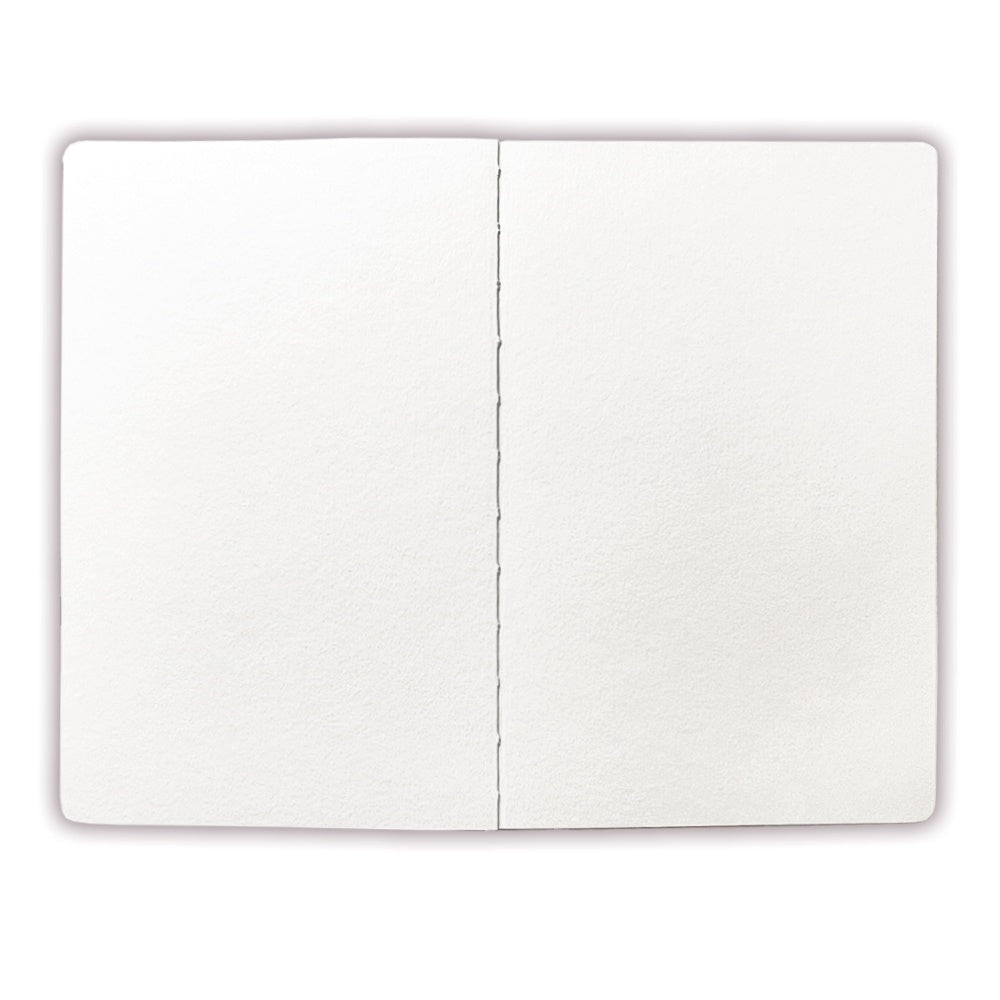 Watercolour Journal ... by Dina Wakley MEdia and Ranger. Blank creative art book featuring a blue hardcover and filled with 28 pages of white lightly textured heavyweight (300gsm) watercolour paper for Mixed Media, Journaling, Collage and Visual Arts.

Create anywhere and everywhere with this art journal filled with paper that will accept anything you wish to create. The paper that can be used primed or unprimed for different effects. MDJ87830 Photo of inside pages.