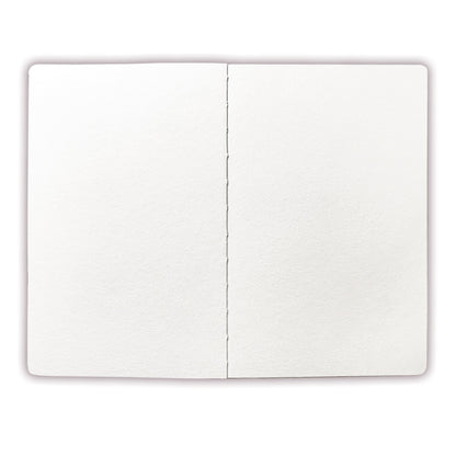 Watercolour Journal ... by Dina Wakley MEdia and Ranger. Blank creative art book featuring a blue hardcover and filled with 28 pages of white lightly textured heavyweight (300gsm) watercolour paper for Mixed Media, Journaling, Collage and Visual Arts.

Create anywhere and everywhere with this art journal filled with paper that will accept anything you wish to create. The paper that can be used primed or unprimed for different effects. MDJ87830 Photo of inside pages.