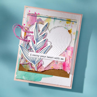 Dina Wakley MEdia - Spellbinders - Embossing Folder Large A5 - Lined Circles - NEW!