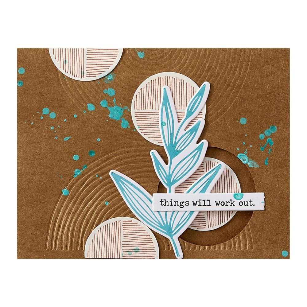 Dina Wakley MEdia - Spellbinders - Embossing Folder Large A5 - Lined Circles - NEW!