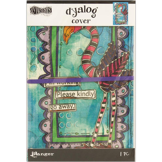 Frame (The Flamingo Edition) - Dyalog Canvas Cover ... Dylusions by Dyan Reaveley ... A5 canvas planner cover with rounded elastic closures and printed with Dyan's beautiful tall quirky flamingo (in purple) on a calypso teal abstract background.

Enjoy using this planner cover for to hold, carry and keep your journaling notebooks (planners, insert books) you use for making daily art, planning, organising life, therapeutic sessions, swatching, saving quotes, writing lists and savouring reached goals. 