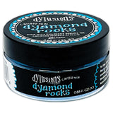 Calypso Teal (summery blue) 25g jar of Dyamond Rocks (ultra thick embossing powder) ... by Dyan Reaveley's Dylusions and Ranger Ink. Ultra Thick Embossing Powder in Dylusions colours to add dimension and shaped layers to create a raised enamel-like finish without the solvents. Create beautiful 3D effects on book covers, journals, scrapbooks, greeting cards, mixed media, embossed dimensional artwork and more.