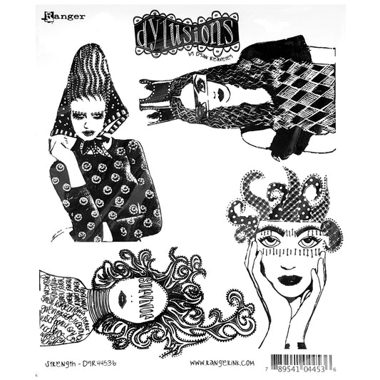 Dylusions by Dyan Reaveley - Cling Stamps - Strength