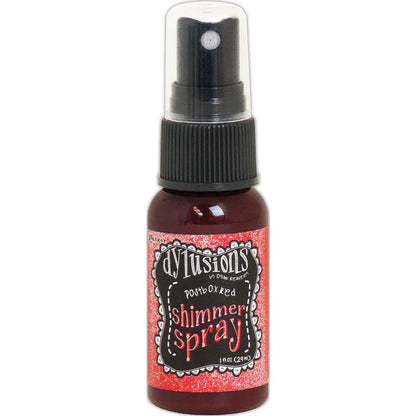 photo of Postbox Red - Dylusions by Dyan Reaveley Shimmer Spray by Ranger . A gorgeous range of vibrant, mica rich, pearlescent and shimmery, colourful inks by Ranger. A watersoluble infusion of richly pigmented and or metallic mica blended into Dylusions ink with fine nozzle sprayer. Dylusions Shimmer Sprays are designed to meet Dyan Reaveley's specifications for art journaling and mixed media.