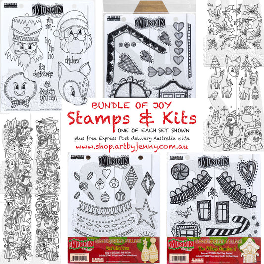 Dylusions by Dyan Reaveley - Christmas Stamps and Kits Bundle - PreOrder Mid Nov