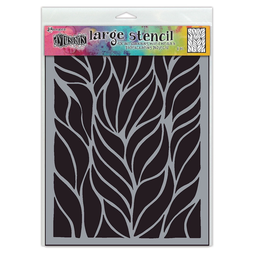Fronds of Fun ... Stencil - Large 9"x 12" ... by Dyan Reaveley of Dylusions.

Add Dyan's wonderful organic leafy wavy pattern to your artwork, backgrounds, borders and everywhere in art journals, greeting cards, ATCs, scrapbook pages, planners, canvas artwork and more. Let your imagination be your guide and enjoy the creativity!