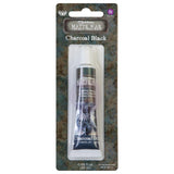 Wax ... Finnabair Art Alchemy by Prima Marketing - Creamy bees wax based mixed media medium for adding metallic and opalescent finishes to off-the-page models, home decor, sculpture, papercrafts, mixed media and visual arts. Image showing the tube of Matte Charcoal Black.