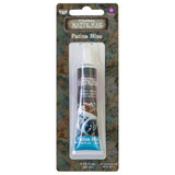 Wax ... Finnabair Art Alchemy by Prima Marketing - Creamy bees wax based mixed media medium for adding metallic and opalescent finishes to off-the-page models, home decor, sculpture, papercrafts, mixed media and visual arts. Image showing the tube of Matte Patina Blue.