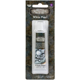 Wax ... Finnabair Art Alchemy by Prima Marketing - Creamy bees wax based mixed media medium for adding metallic and opalescent finishes to off-the-page models, home decor, sculpture, papercrafts, mixed media and visual arts. Image showing the tube of Metallique White Pearl.