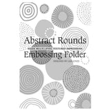 Abstract Rounds - Multi-Level Textured Impressions Embossing Folder ... by Lisa Jones and Sizzix (no.665969).   Add this amazing background with circles of different textures overlapping each other to your next project. Perfect for greeting cards, journal pockets, layers in journal pages and scrapbooking, lining Vignette trays and boxes, adding textured interest to the front of handmade books, and more.   An Embossing Folder is a tool used in papercraft and mixed media for adding dimension to art.