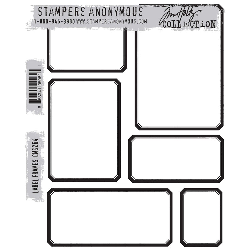 Tim Holtz Cling Stamps - Label Frames