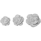 Heirloom Roses - Idea-Ology Resin Models by Tim Holtz ... 25 (twenty five) miniature flower heads made of white resin, in sizes from 7mm to 14mm wide. Each tiny model of a rose is made of solid white resin, ready for all kinds of creativity. Their details are beautifully made, ready to use as they are or altered for card making, papercrafts, display makes, mixed media, scrapbooking, journaling, anything arty at all.