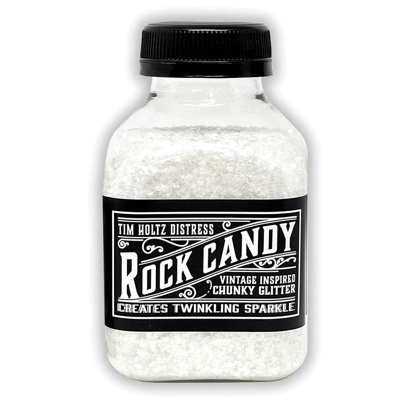 Chunky - Rock Candy Distress Dry Glitter - by Tim Holtz and Ranger ... A crystal clear, light sparkly multi-sized large chunky glitter. Jar contains 4.7oz (133g) jar.

Tim's 'Chunky' Distress Dry Glitter is a vintage inspired, multi-sized large translucent glitter which creates twinkling chunky sugary sparkle everywhere you go. TDR92681