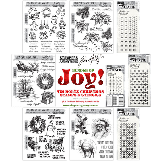 Tim Holtz - Stampers Anon Christmas - All Stamps and Stencils - Bundle of Joy - NEW!