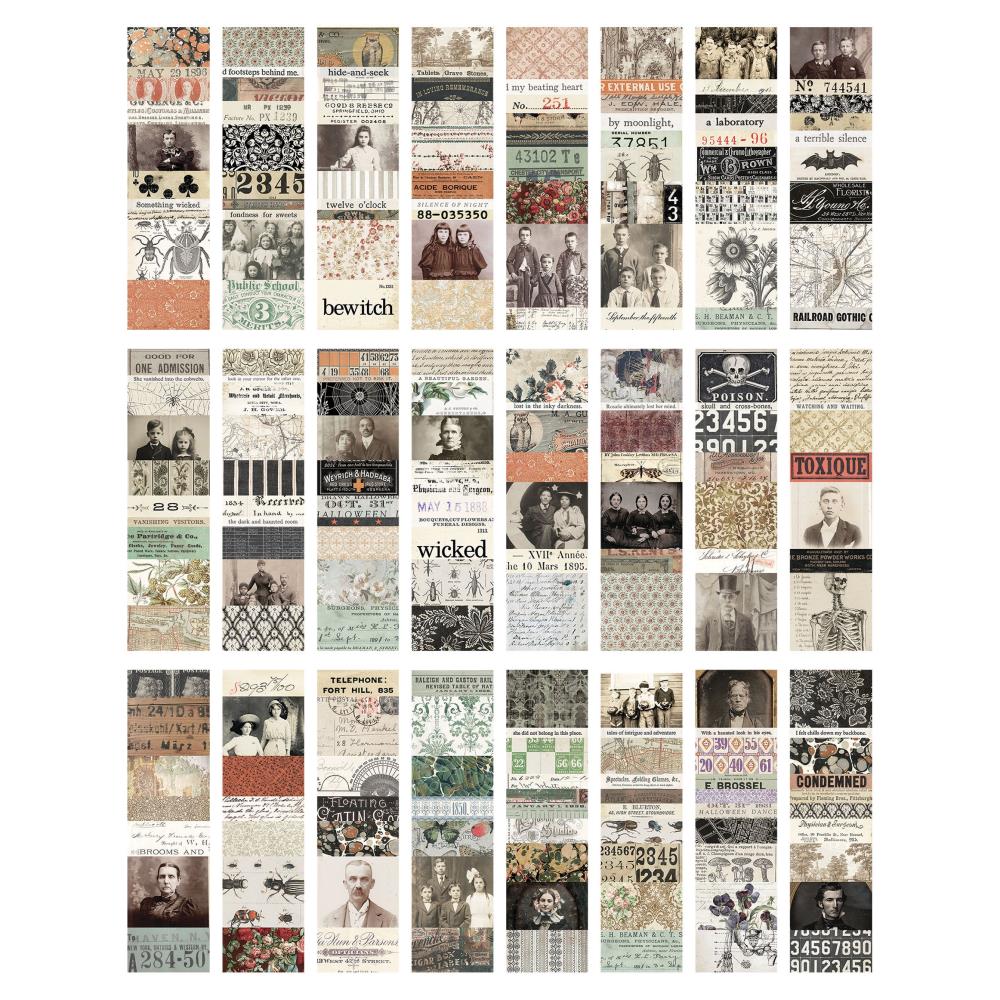 Tim Holtz Idea-Ology - Ephemera - Collage Strips Large - Halloween - NEW!