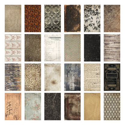 Tim Holtz Idea-Ology Surfaces - Backdrops - Printed Paper 6x10in - 24 Sheets - Halloween - NEW!