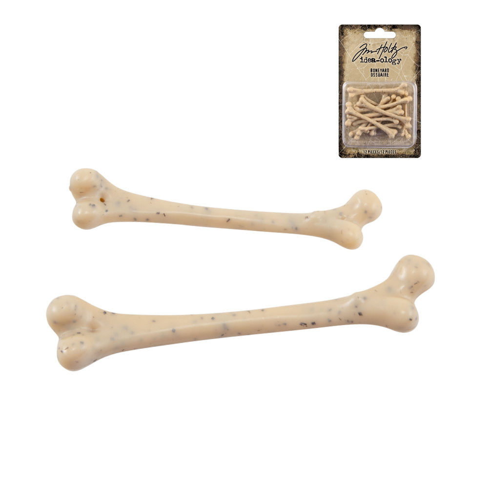 Tim Holtz Idea-Ology - Resin - Boneyard - 12 Pieces - NEW!