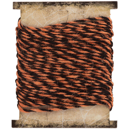 Tim Holtz Idea-Ology - Trimmings - Jute String - Orange Black - 8 Yards - NEW!