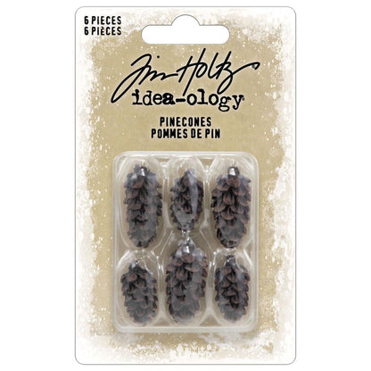 Tim Holtz Idea-Ology - Resin - Pinecones - 6 Pieces