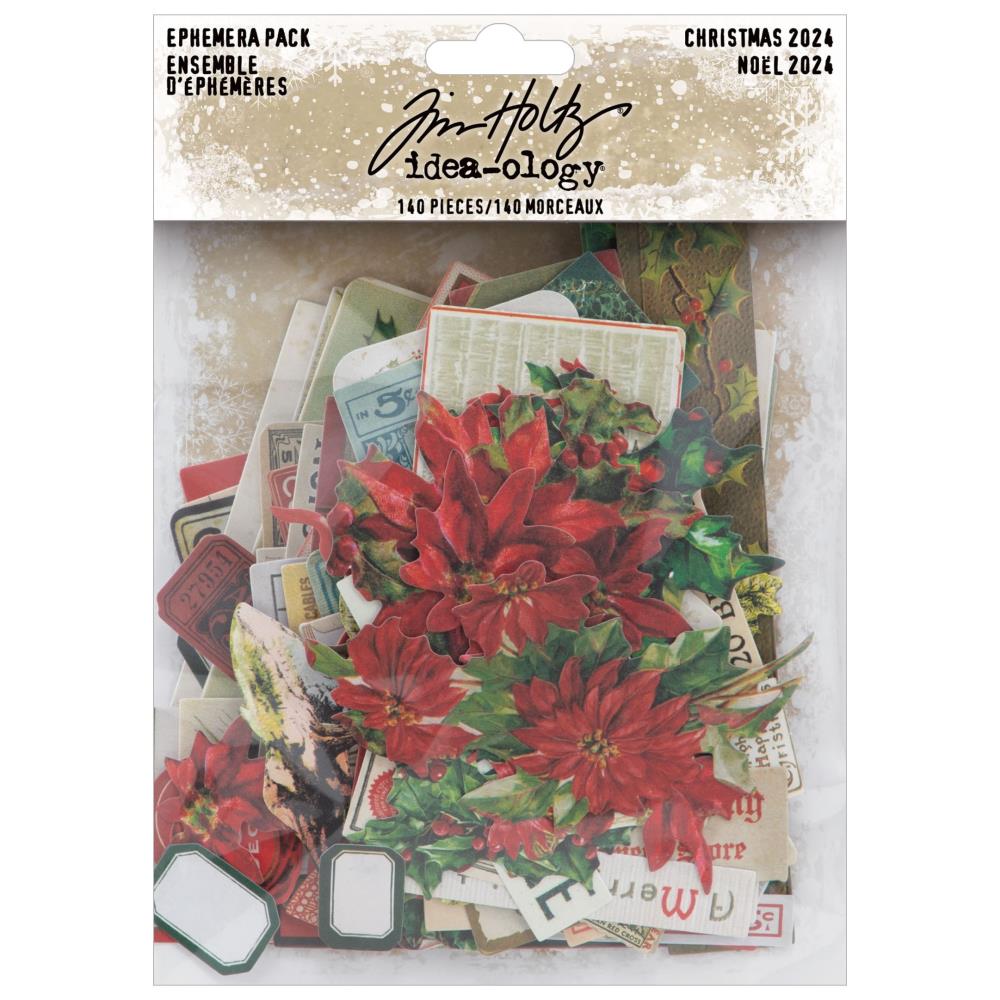 Tim Holtz Idea-Ology - Ephemera Die Cuts - Christmas - 140 Pieces