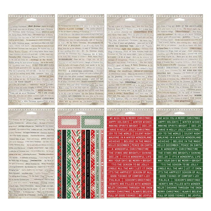 Tim Holtz Idea-Ology - Spiral Bound Sticker Book - Christmas - 8 Pages 432 Stickers