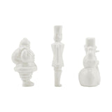 Salvaged Santa Claus, Toy Soldier and Snowman - Large, 3 1/2" and 2 3/4" tall - Idea-Ology Resin Models by Tim Holtz ... 3 miniature characters made of white resin, 1 of each design. Sizes (large set) : Santa stands 2 3/4" tall, soldier is 3 1/2" tall, snowman is 2 3/4" tall. Their flat base enables them to stand up by themselves. One of each character. Designed by Tim Holtz, made by Advantus Corp for the Idea-Ology range. TH94361