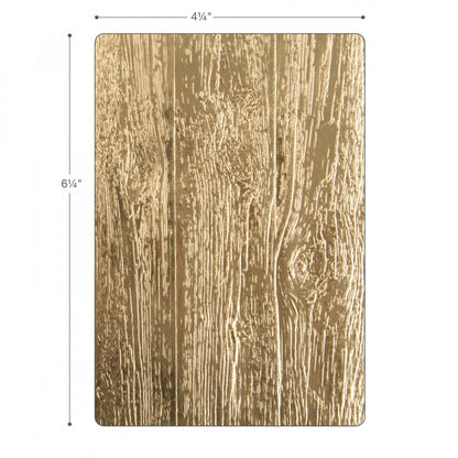 size of Lumber - 3D Texture Fades Embossing Folder ... by Tim Holtz and Sizzix (no.662718). Another amazing design from Tim, perfect for cards, journal pages, bookmaking, book covers, papercrafts and visual arts.

This A6 sized embossing folder with a layered, dimensional realistic timber wood panel design, with beautiful knots, pattern and grain details along the long length of the embossing folder. 