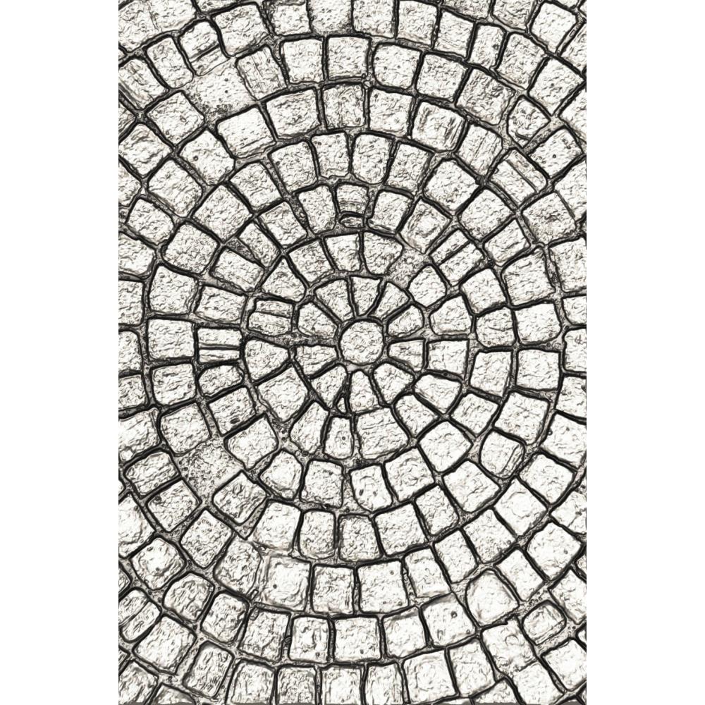 Mosaic - 3D Texture Fades Embossing Folder ... by Tim Holtz and Sizzix (no.666156). Another amazing design from Tim, perfect for cards, journal pages, bookmaking, book covers, papercrafts and visual arts.

This A6 sized embossing folder with a layered, dimensional tiled pattern, starting at the centre with circular rows of tiny organic shaped stones (rectangle, triangle, polygon) pebbles covering the whole surface of the embossing folder. 